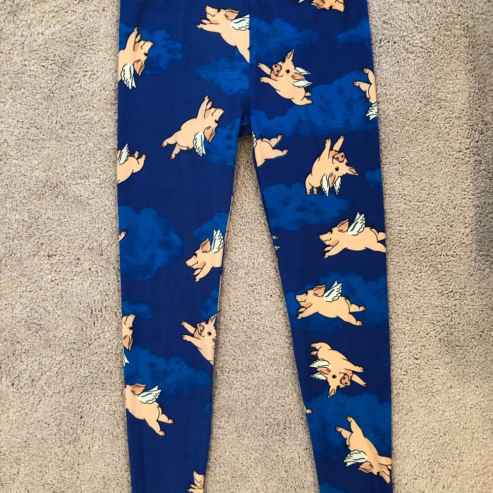 Lularoe UNICORN Flying Pig Leggings OS NEW